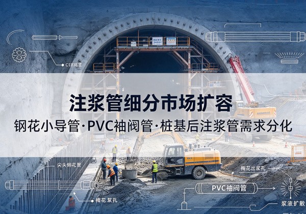 永定注浆管细分市场扩容，隧道钢花小导管、PVC 袖阀管、桩基后注浆管需求分化